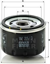 Mann-Filter W 75/3 - Масляный фильтр autosila-amz.com