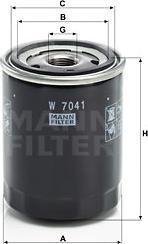 Mann-Filter W 7041 - Масляный фильтр autosila-amz.com