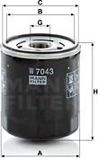 Mann-Filter W 7043 - Масляный фильтр autosila-amz.com
