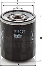 Mann-Filter W 7058 - MANN фильтр масляный W 7058 (=W 716/1 снят с производства) autosila-amz.com