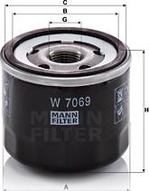 Mann-Filter W 7069 - Масляный фильтр autosila-amz.com