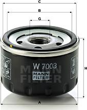 Mann-Filter W 7003 - Масляный фильтр autosila-amz.com