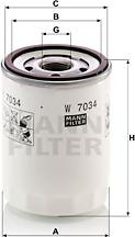 Mann-Filter W 7034 - Масляный фильтр autosila-amz.com