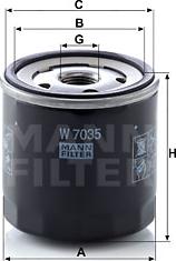Mann-Filter W 7035 - Масляный фильтр autosila-amz.com