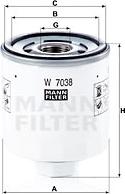 Mann-Filter W 7038 - Масляный фильтр autosila-amz.com