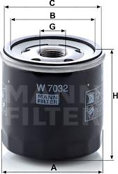 Mann-Filter W 7032 - Фильтр масляный DACIA: DOKKER/LODGY/LOGAN/SANDERO 1.5DCi 12- \ MERCEDES-BENZ: A-CLASS (W176) 1.5CDi autosila-amz.com