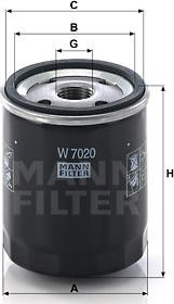 Mann-Filter W 7020 - Масляный фильтр autosila-amz.com
