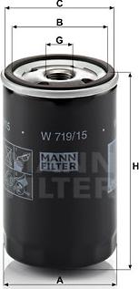 Mann-Filter W 719/15 - Масляный фильтр autosila-amz.com