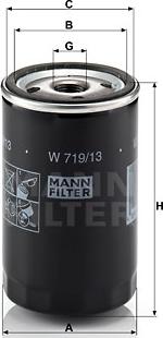 Mann-Filter W 719/13 (10) - Масляный фильтр autosila-amz.com