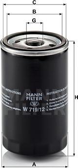 Mann-Filter W 719/12 - Фильтр масл. autosila-amz.com