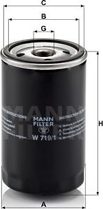 Mann-Filter W 719/1 - Масляный фильтр autosila-amz.com