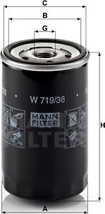 Mann-Filter W 719/36 - Масляный фильтр autosila-amz.com