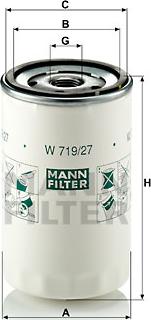Mann-Filter W 719/27 - Масляный фильтр autosila-amz.com