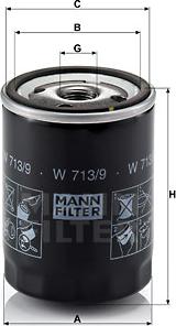 Mann-Filter W 713/9 - Масляный фильтр autosila-amz.com