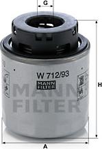 Mann-Filter W 712/93 - Масляный фильтр autosila-amz.com
