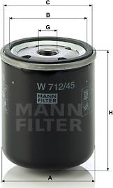 Mann-Filter W 712/45 - Гидрофильтр, автоматическая коробка передач autosila-amz.com