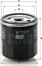 Mann-Filter W 712/41 - Масляный фильтр autosila-amz.com