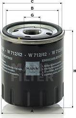 Mann-Filter W 712/42 - Масляный фильтр autosila-amz.com