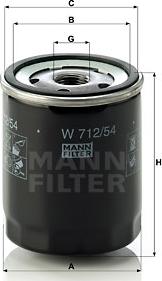 Mann-Filter W 712/54 - Масляный фильтр autosila-amz.com