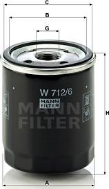 Mann-Filter W 712/6 - Масляный фильтр autosila-amz.com