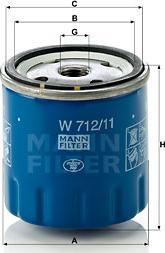 Mann-Filter W 712/11 - Масляный фильтр autosila-amz.com