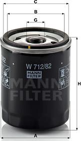 Mann-Filter W 712/82 - Масляный фильтр autosila-amz.com