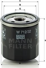 Mann-Filter W 712/32 - Масляный фильтр autosila-amz.com