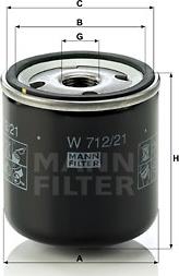 Mann-Filter W 712/21 - Масляный фильтр autosila-amz.com