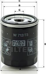 Mann-Filter W 712/73 - Масляный фильтр autosila-amz.com