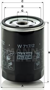 Mann-Filter W 717/2 - Масляный фильтр autosila-amz.com