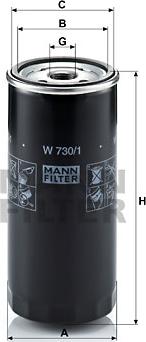 Mann-Filter W 730/1 - Масляный фильтр autosila-amz.com