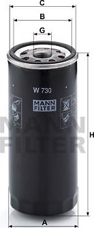 Mann-Filter W 730 - Масляный фильтр autosila-amz.com