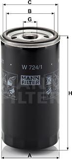 Mann-Filter W 724/1 - Масляный фильтр autosila-amz.com