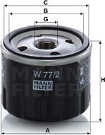 Mann-Filter W 77/2 - Масляный фильтр autosila-amz.com