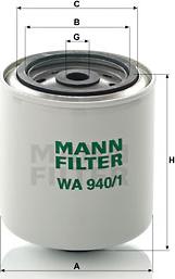 Mann-Filter WA 940/1 - фильтр охлажд.жидкости! H105 D93 11/16-16 UN\ DAF,KAMAZ 6000-Serie,KOMATSU, CUMMINS,VOLVO autosila-amz.com