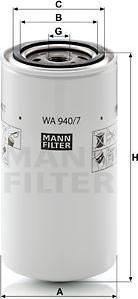 Mann-Filter WA 940/7 - Фильтр охлаждающей жидкости autosila-amz.com
