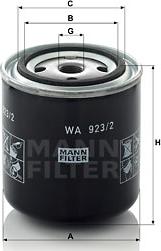 Mann-Filter WA 923/2 - Фильтр охлаждающей жидкости autosila-amz.com