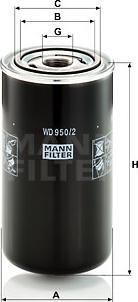 Mann-Filter WD 950/2 - Гидрофильтр, автоматическая коробка передач autosila-amz.com