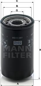 Mann-Filter WD 11 001 - Фильтр, система рабочей гидравлики autosila-amz.com