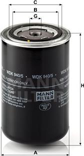 Mann-Filter WDK 940/5 - Топливный фильтр autosila-amz.com