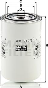 Mann-Filter WDK 940/20 - Топливный фильтр autosila-amz.com