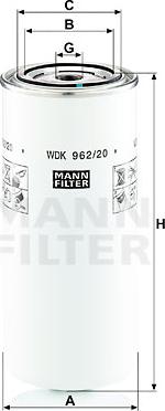 Mann-Filter WDK 962/20 - Топливный фильтр autosila-amz.com