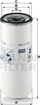 Mann-Filter WDK 11 102/4 - Топливный фильтр autosila-amz.com