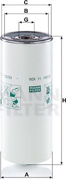 Mann-Filter WDK 11 102/23 - фильтр топл.!H262 D108 d93 /M32x1.5 \RVI Kerax/Magnum/Premium, VOLVO 7000/8000/9000/FH autosila-amz.com