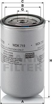 Mann-Filter WDK 719 - Топливный фильтр autosila-amz.com