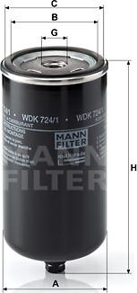 Mann-Filter WDK 724/1 - Топливный фильтр autosila-amz.com