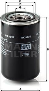 Mann-Filter WK 940/2 - Топливный фильтр autosila-amz.com