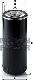 Mann-Filter WK 962/5 - Топливный фильтр autosila-amz.com