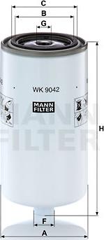 Mann-Filter WK 9042 x - Топливный фильтр CASE IH MAXXUM, PUMA CLAAS ARION NEW HOLLAND T6-TIER 4A, T7 NEF/NEF6(F4AFE611D) 11. autosila-amz.com