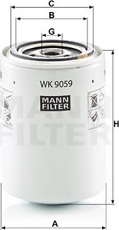 Mann-Filter WK 9059 - Топливный фильтр autosila-amz.com
